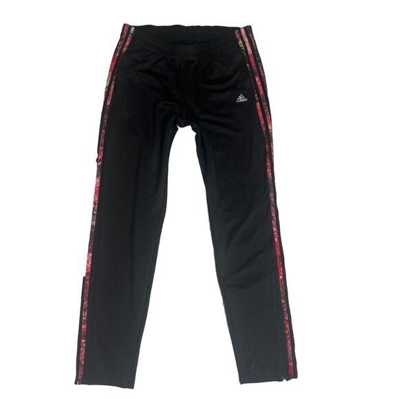 Adidas‎ Women's Track Pants Activewear Pink Floral Joggers Ankle Zip L - Picture 1 of 9
